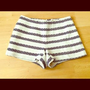 Sail to Sable Woven Striped Shorts - SZ 4